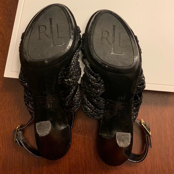 Ralph Lauren Leather Strap Heels - Picture 7 of 7